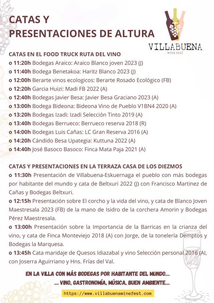 Catas y presentaciones de altura de Villabuena Wine Fest